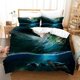 thumbnail image 1 of Deep Sea Turtle Quilt Duvet Cover Set Pillowcase Home Textiles3-Piece Bedding Set, 1 of 5