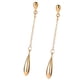 thumbnail image 4 of 1 Par De Aretes De Cadena De Borla Lineal De Cadena Larga Pendientes Pendientes Colgantes De Oro, 4 of 5