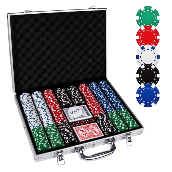 Juego de fichas de póquer Comie 500 piezas con caja de aluminio de 11,5 g para Gamble