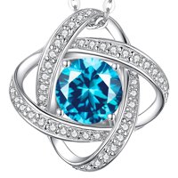 Collar Heshpaws S925 Silver Eternal Heart Birthday Stone