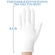 thumbnail image 4 of Guantes de algodón, 10 pares (20 unidades) de guantes blancos de algodón para mujeres y hombres, guantes de algodón elástico lavables para manos secas y eccemas, guantes de tela hidratantes, guantes d, 4 of 5