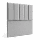 thumbnail image 1 of Respaldo de cama 1 plaza tubular felpa Gris claro, 1 of 2