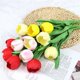 thumbnail image 2 of suxuMhao 12 Pzas Tulipanes de Tacto Real Naranja y Naranja Oscuro 13 Pulgadas Ramo de Tulipanes Artificiales Flores de Tulipán de PU Sintético Decoración de Primavera para Sala de Estar Hogar Boda, 2 of 5