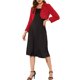 thumbnail image 2 of INSPIRE CHIC Bolero Formal para Mujer Chaqueta de Imitación de Piel Elegante para Vestido de Noche L Rojo, 2 of 6