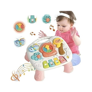 Ali Chile - Mesa Interactiva Para Bebé Con Luz Y Sonido Rosa