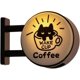 thumbnail image 1 of Decoración nevera mini imán neón cafetería retro luz ambiente montaje pared cocina oficina dormitorio marrón, 1 of 6