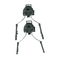 Magideal - Adaptador De Riel Para Casco, Soporte Para Auriculares, Flexibilidad, Rotación De 360 Grados, Protección Auditiva Para Deportes Al Aire Libre, Hombr Verde