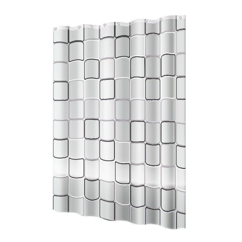 Genérica - Cortina De Baño Lavable Tela Poliestér 180×180cm Impermeable