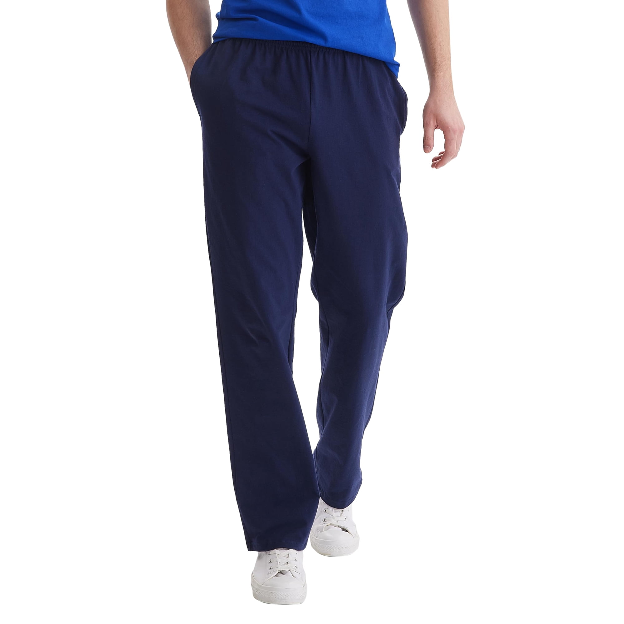 Pantalón Deportivo De Algodón Jersey Para Hombre Hanes, Azul Marino, 81 Cm, Talla Xl