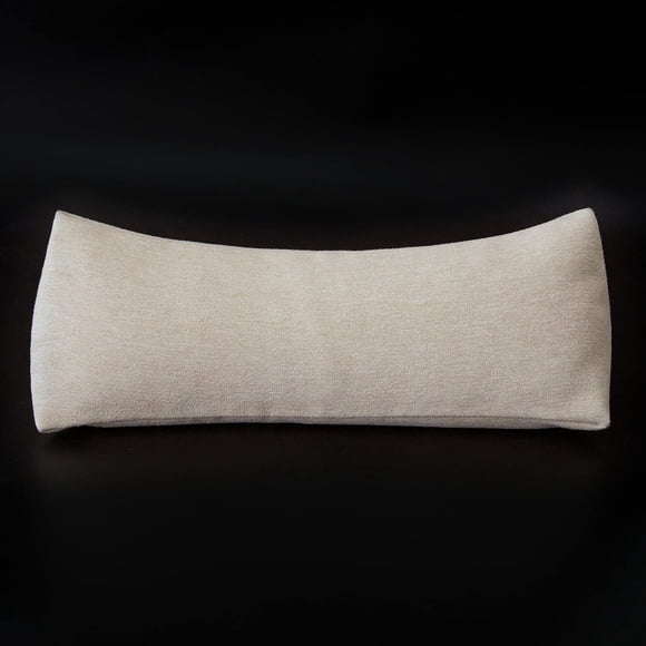 Almohada de apoyo cervical Glory Season con cáscaras de trigo sarraceno, 6 x 15 cm, color beige