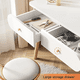 thumbnail image 4 of Tocador Blanco Con Espejo Redondo Taburete Y 2 Cajones, 4 of 6