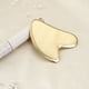 thumbnail image 2 of Free custom logo Gua Sha Facial Tool Copper Heart-Shape GuaSha Massage Tool Natural Universal Facial Gold Metal Gua Sha Board, 2 of 3