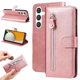thumbnail image 2 of Funda tipo cartera para Samsung Galaxy S25 con bolsillo con cremallera y ranuras para tarjetas – Función de soporte Rosa, 2 of 6