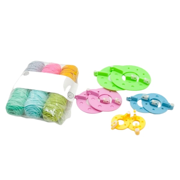 4 Tamaños Pompom Maker Fluff Ball Waver DIY Knitting Fuzz Ball Suministros Para Hacer Pompom Maker 6 Hilos