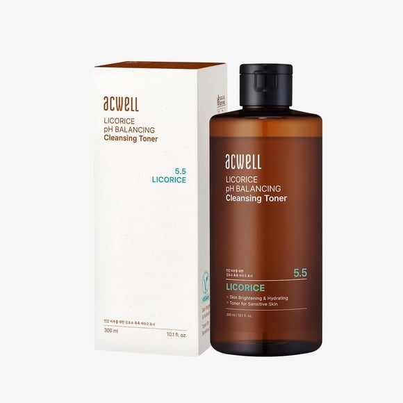 Tónico limpiador ACWELL, regaliz, equilibrante del pH, 300 ml, hidratante