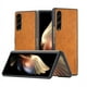 thumbnail image 2 of 1pc Phone Case With Premium Leather Cover Retro Design Full Protective Phone Case For Samsung Galaxy Z Fold 4 Fold4 5G, 2 of 3