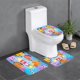 thumbnail image 1 of Bichikids Juego de 3 alfombras de baño de coral fleece: tapete de baño + alfombra de inodoro en forma de U + funda de tapa de inodoro en forma de O, 1 of 6
