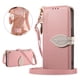 thumbnail image 1 of Funda tipo cartera FOXDOCK para Samsung Galaxy S26 Ultra con ranuras para tarjetas, soporte y cremallera - Pulsera larga rosa, 1 of 6