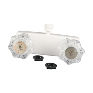 Magideal - Grifo De Ducha Para Autocaravana, Repuestos, Incluye 2 Perillas, Desviador De Válvula De Ducha Para Viajes En Interiores, Viajes En Furgoneta O Autoca Blanco