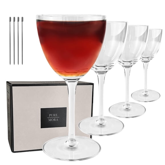 MORA Nick and Nora – Set de 4 copas de cristal de 180 ml (Pure)