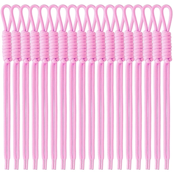 Llavero Hzopcw de cuerda paracord rosa 25 cm – Pack de 18