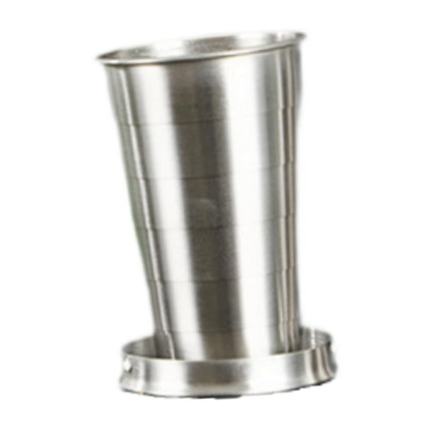 Taza de vino plegable, taza para acampar con llavero, retráctil, portátil, plegable, contenedor de almacenamiento para bar, mini taza para el hogar 75ml