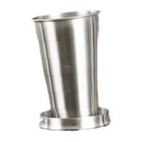 Magideal - Taza De Vino Plegable, Taza Para Acampar Con Llavero, Retráctil, Portátil, Plegable, Contenedor De Almacenamiento Para Bar, Mini Taza Para El Hogar 75Ml