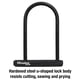 thumbnail image 4 of Candado en U estándar negro con llave Master Lock 8320D para bicicleta, 4 of 7