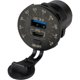 thumbnail image 2 of Voltímetro redondo Rainbow Sea-Dog con toma de corriente USB y USB-C, 2 of 3