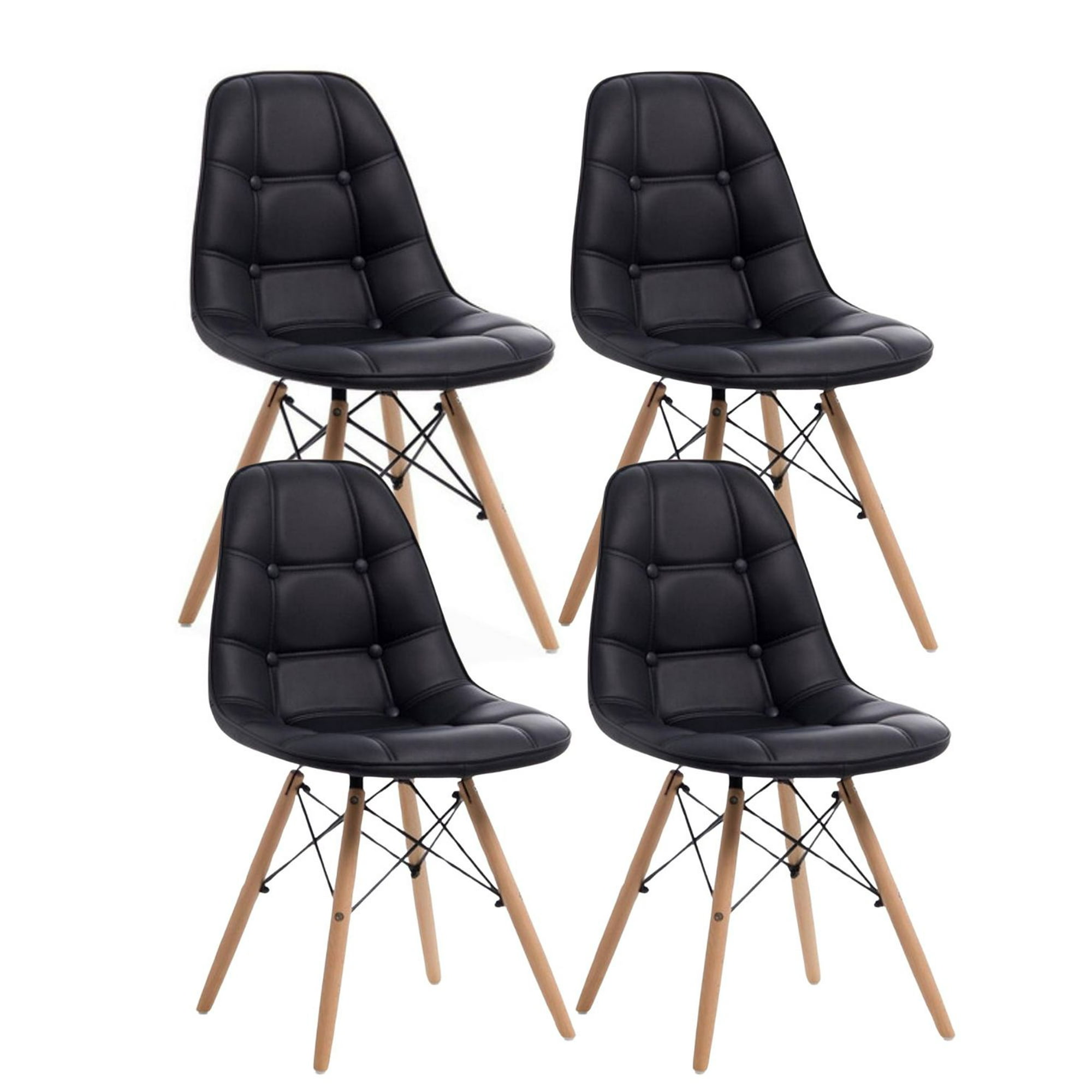 Habita2 Chile - 4un Silla Eames Acolchada Buckle - Negro