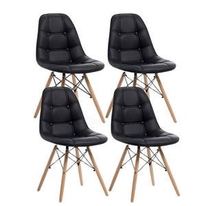 Habita2 Chile - 4Un Silla Eames Acolchada Buckle - Negro