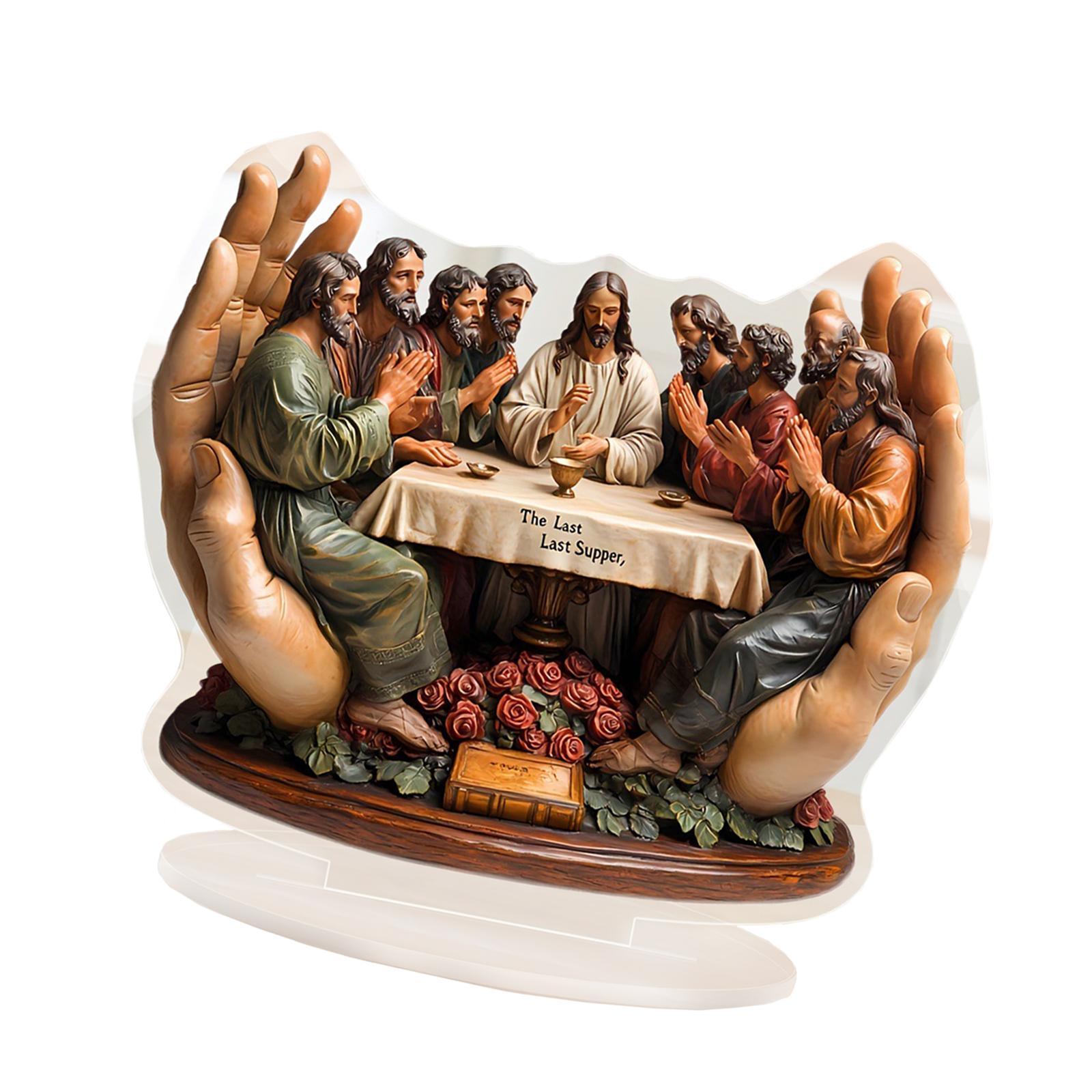 Magideal - Decoración De Mesa Acrílica, Letrero Decorativo, Estatuilla De Personaje Religioso, Estante De Vacaciones, Regalo Ideal, Adorno De Escritorio, Letrero