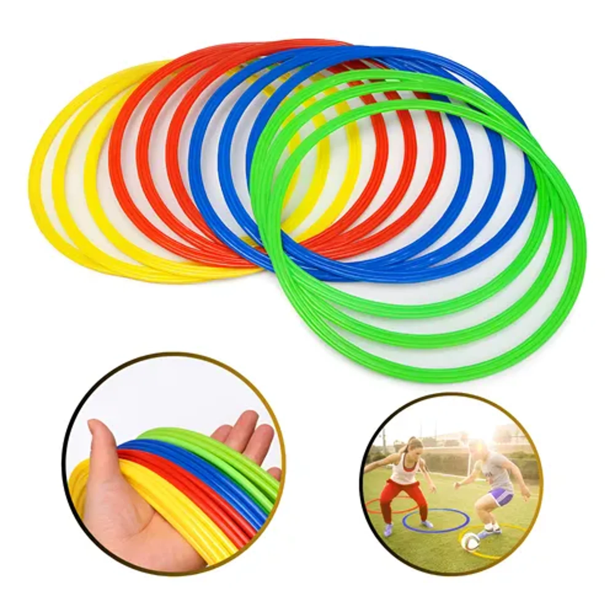 Linea Sport - Set X12 Aros De Agilidad 40cm Entrenamiento Deporte Futbol