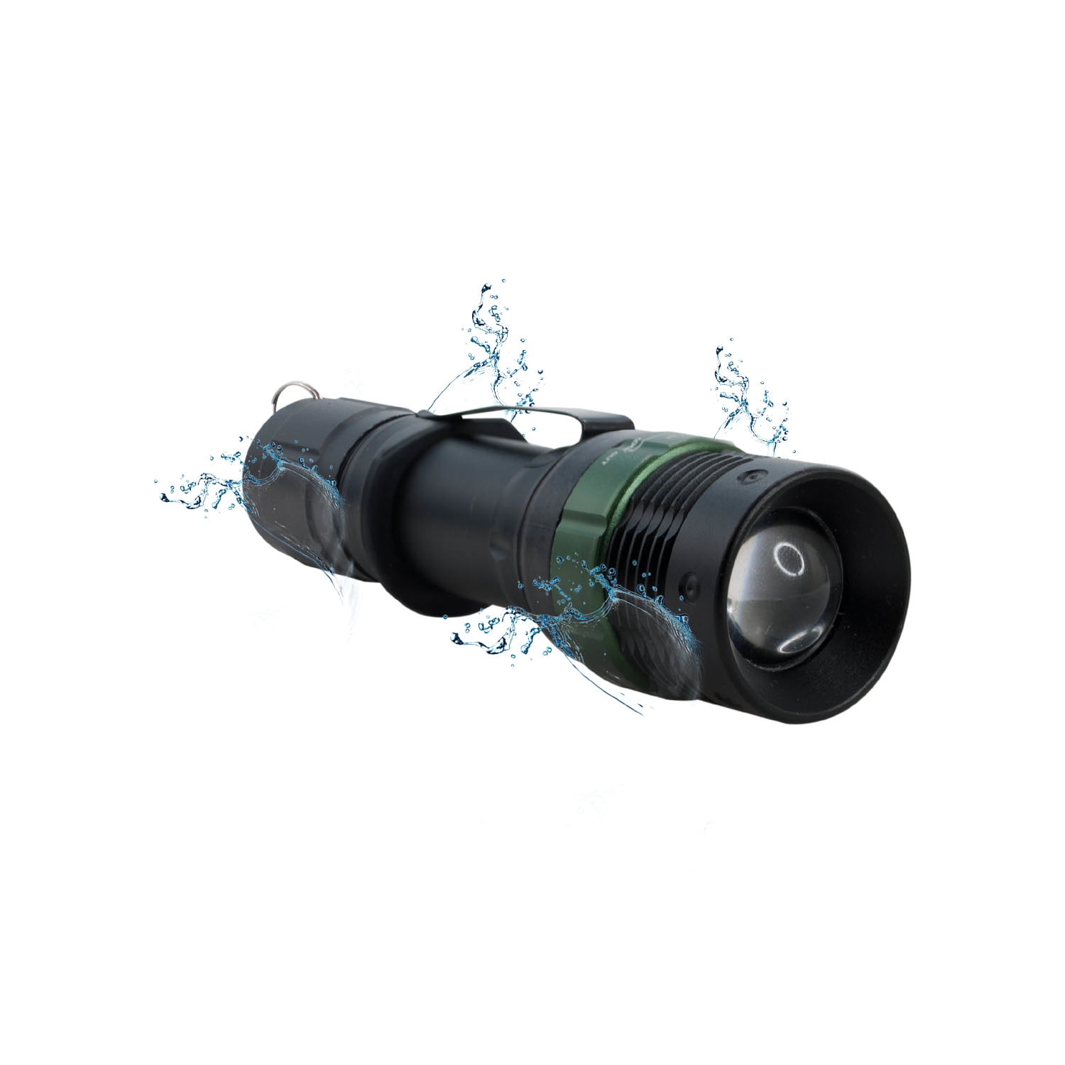 Powerlab - Linterna Led Táctica Zoom 300 Lum.blanca-negro