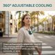 thumbnail image 4 of Miniventilador clip portátil 3 velocidades 360° rotación camisa cintura exterior viaje, 4 of 6