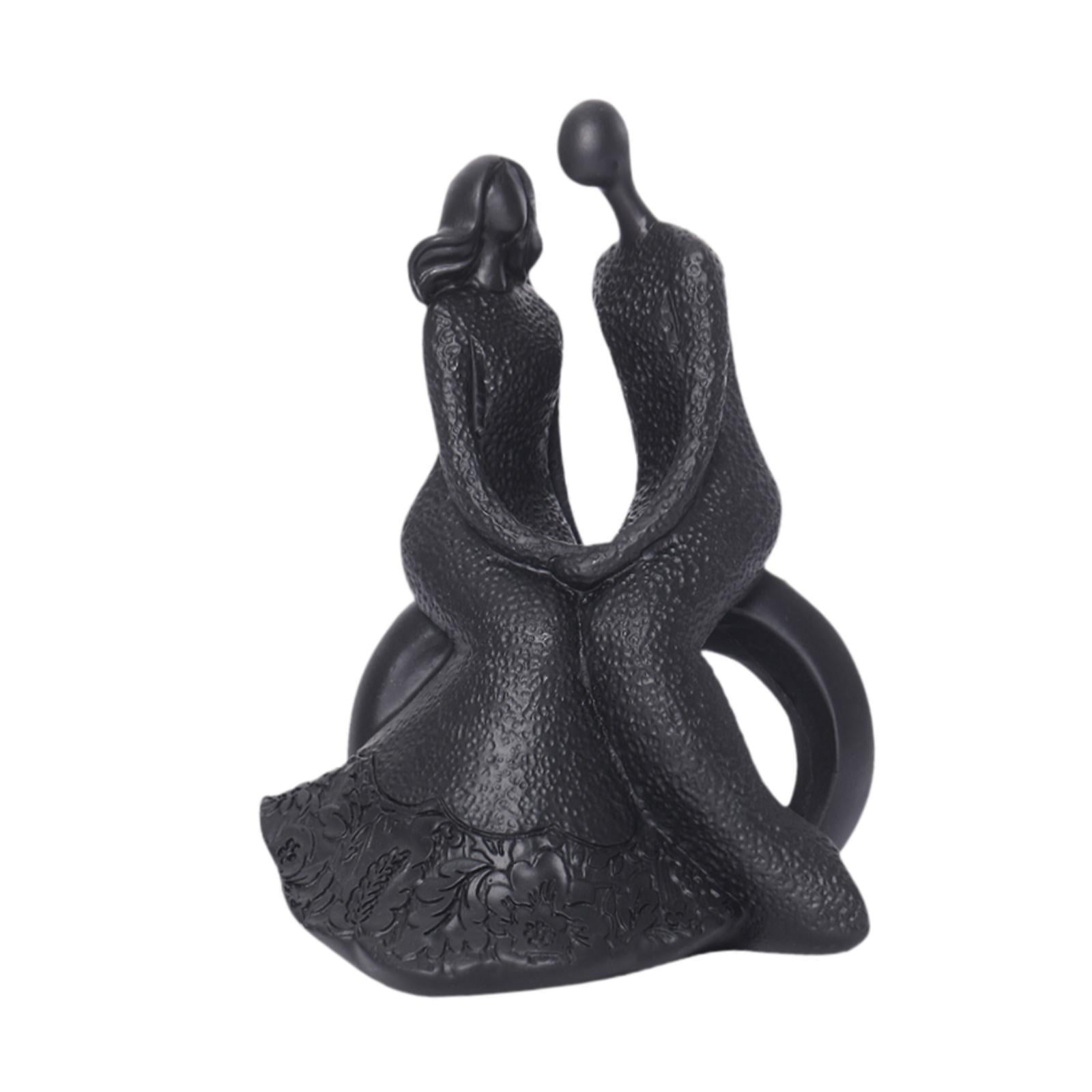 Magideal - Pareja Estatua De Pareja Figurina De Adornos Decorativos Modernos Escultura Para El Gabinete Del Día De San Valentín Decoración De Bodas De Escritorio Sentarse