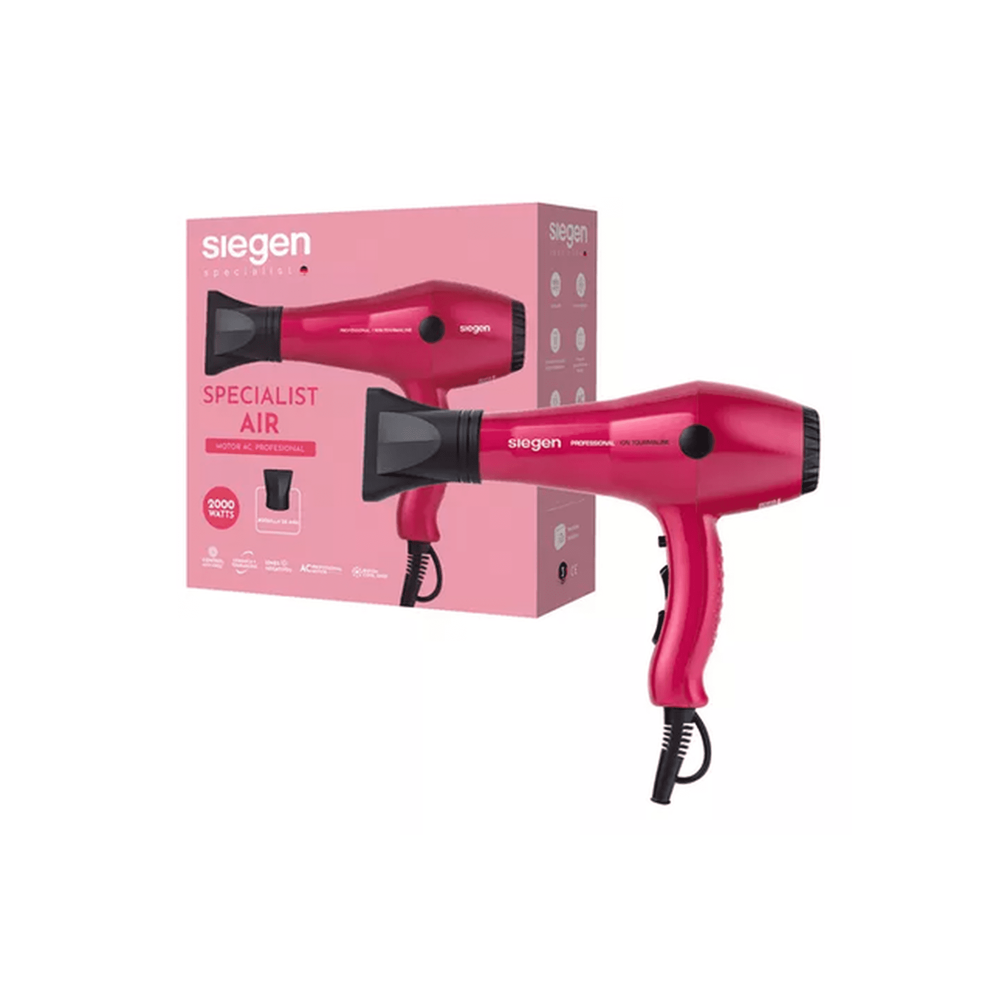 Genérico - Secador De Pelo Siegen Sg-3049c01, Color Fucsia