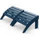 thumbnail image 1 of Set de otomanes Adirondack GreenVines de HDPE para exterior, azul, 50 x 35 cm, 1 of 6