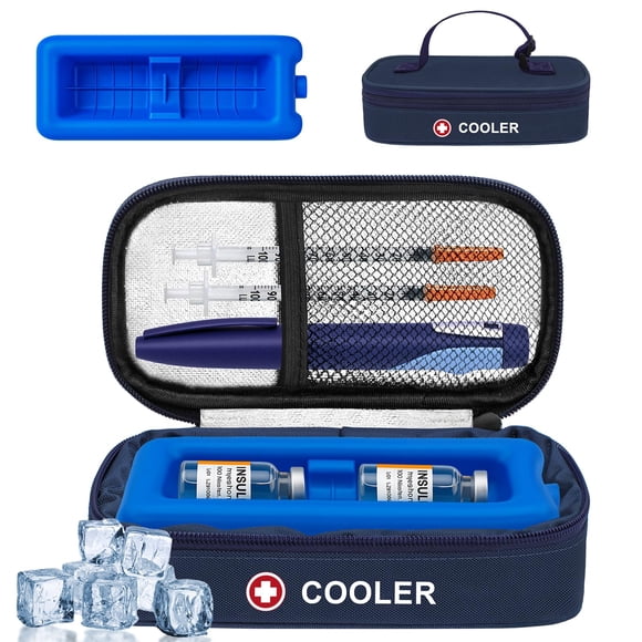 Estuche de viaje para enfriador de viales de insulina ICIMBI con bloque de hielo reutilizable