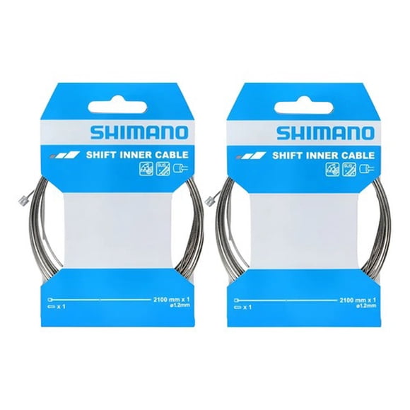 2x Cable/piola De Cambio Shimano 1.2x2.000mm Acero Inox