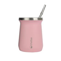 Mate Acero Inoxidable Con Bombilla Lhotse Rosa