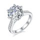 thumbnail image 1 of Anillos de Moissanita de 5 Uds para Mujer Color D Claridad VVS1 Chapado en 18K Plata de Ley S925 Anillos de Diamante para Mujer Anillos de Compromiso de Moissanita con Certificado, 1 of 9