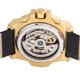 thumbnail image 4 of Reloj REIGN Commodus Automatic Skeleton en piel dorada/negra, 4 of 4