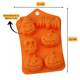 thumbnail image 4 of Pack 3 Molde Silicona Para Queques Tortas Dulces Halloween Naranja, 4 of 5