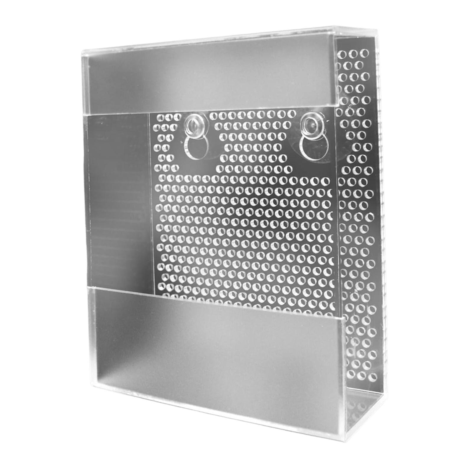 Magideal - Dispensador De Comida Para Reptiles De Acrílico Montado En La Pared, Caja De Alimentación, Práctico, Duradero, Transparente Con Ventosas Para Dragones Pequeño