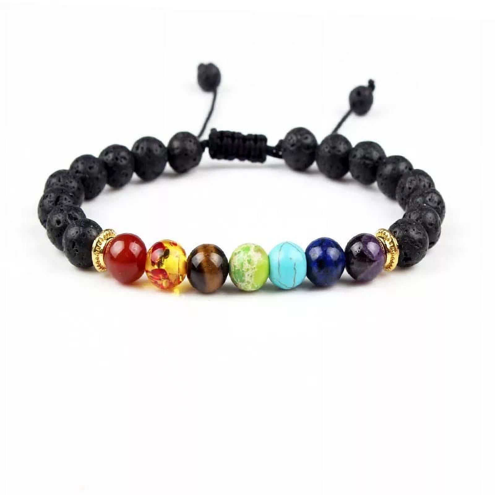 Mercado Cbf - Pulsera De Piedras 7 Chakras, Brazalete Estilo Tibetano Yoga