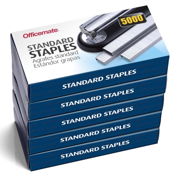Grapa estándar Staples Officemate, 5 cajas, de uso general