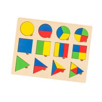 Bothyi - Rompecabezas De Geometría De Madera, Bloques Geométricos A Juego, Juguete De Aprendizaje Montessori