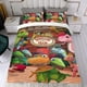 thumbnail image 4 of Tren de Dinosaurios Conjunto de sábanas temático, trío de piezas, cómodo y amigable con la piel, diseño único, regalo de decoración para el hogar para familiares, amigos y fans, 90 cm * 190 cm, 4 of 6