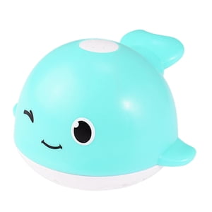 Magideal - Juguete De Para Bebé Con Agua Pulverizada, Luz Intermitente 2 En Un, Juguete Automático Para Bañera Con Brillo De Inducción, Para Piscina, Niños, Azul